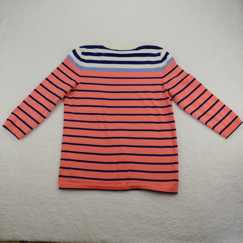 Eddie Bauer Womens Medium Cotton/Nylon Blend Knit‎ Pullover Striped Long Sleeve - Picture 7 of 8
